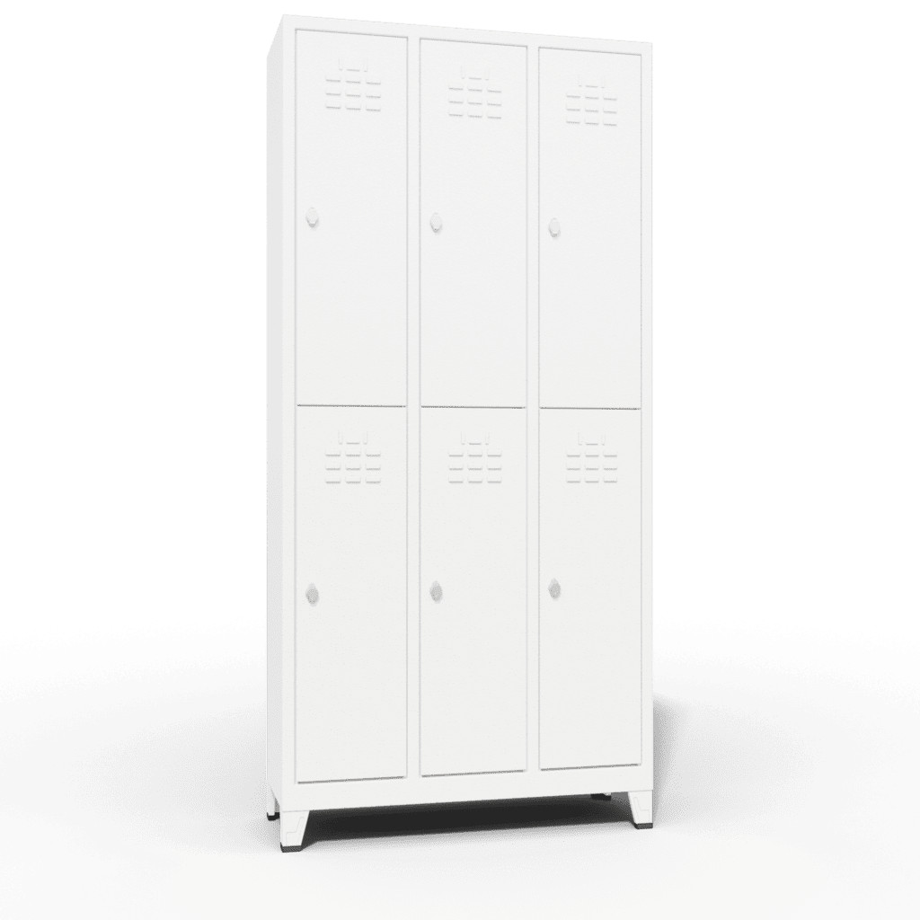 102261 - двойно метално шкафче с 6 врати - 1170x400x1980 mm.
