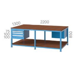 двустранна работна маса с 6 чекмеджета