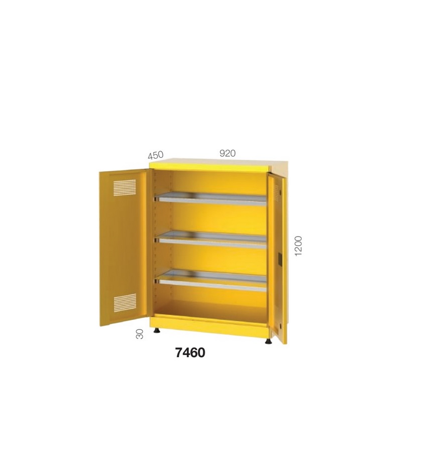 7460 - шкаф за неопасни вещества и химикали - 920x450x1200 mm.