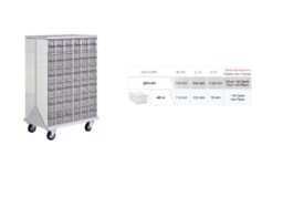 двустранен мобилен щендер с кутии с 144 чекмеджета CKS-401 - 730x430x1130 mm.