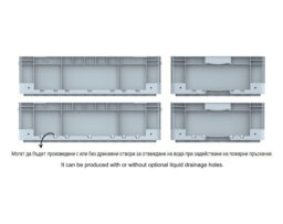 пластмасова каса с дренажни отвори