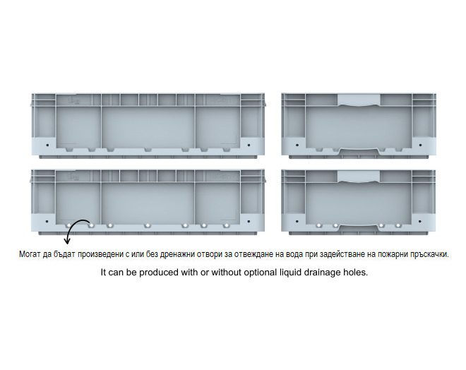 пластмасова каса с дренажни отвори