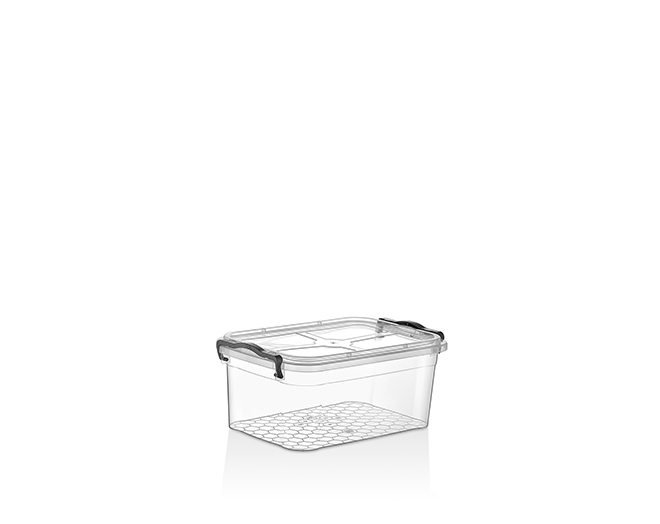 HS-015 - пластмасова прозрачна кутия с капак - 240x360x150 mm. - 10 литра