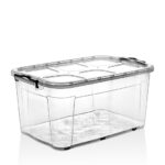 HS-020 - пластмасова прозрачна кутия с капак - 478x750x370 mm. - 80 литра