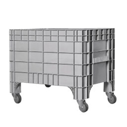 бокс палет плътен на колела - 640 x 990 x 650+130 mm.