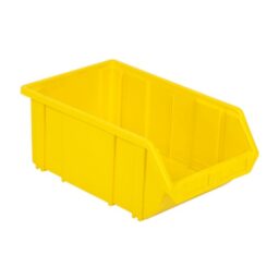 жълта пластмасова стелажна кутия - 260x420x170 mm.