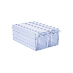 пластмасова кутия с чекмеджета 501-2 - 212x306x126 mm. светло сив