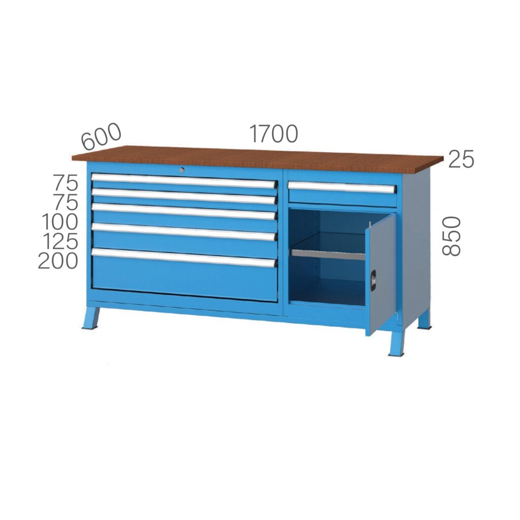работна маса широки чекмеджета