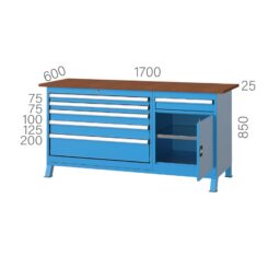 работна маса широки чекмеджета