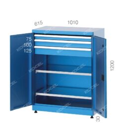 шкаф за материали с 3 рафта и 3 чекмеджета 6219 - 1010x615x1200 mm.