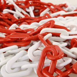 128-A - сигнална пластмасова верига червен-бял