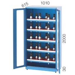 2180 cnc шкаф с 5 подвични рафта и държачи за 120 инструмента