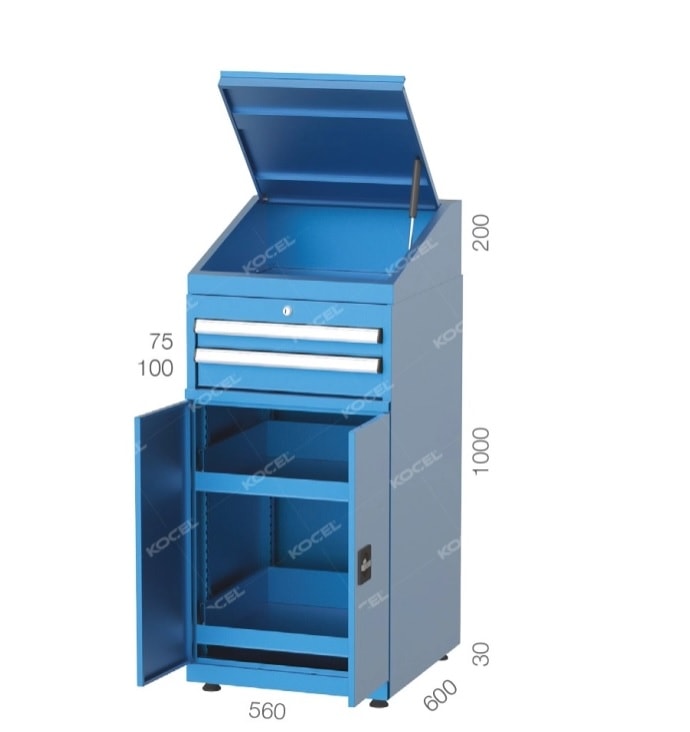шкаф за инструменти, лаптоп и документи - наклонен 5150 - 560x600x1200 mm.